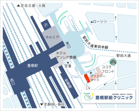 豊橋駅前クリニックの地図